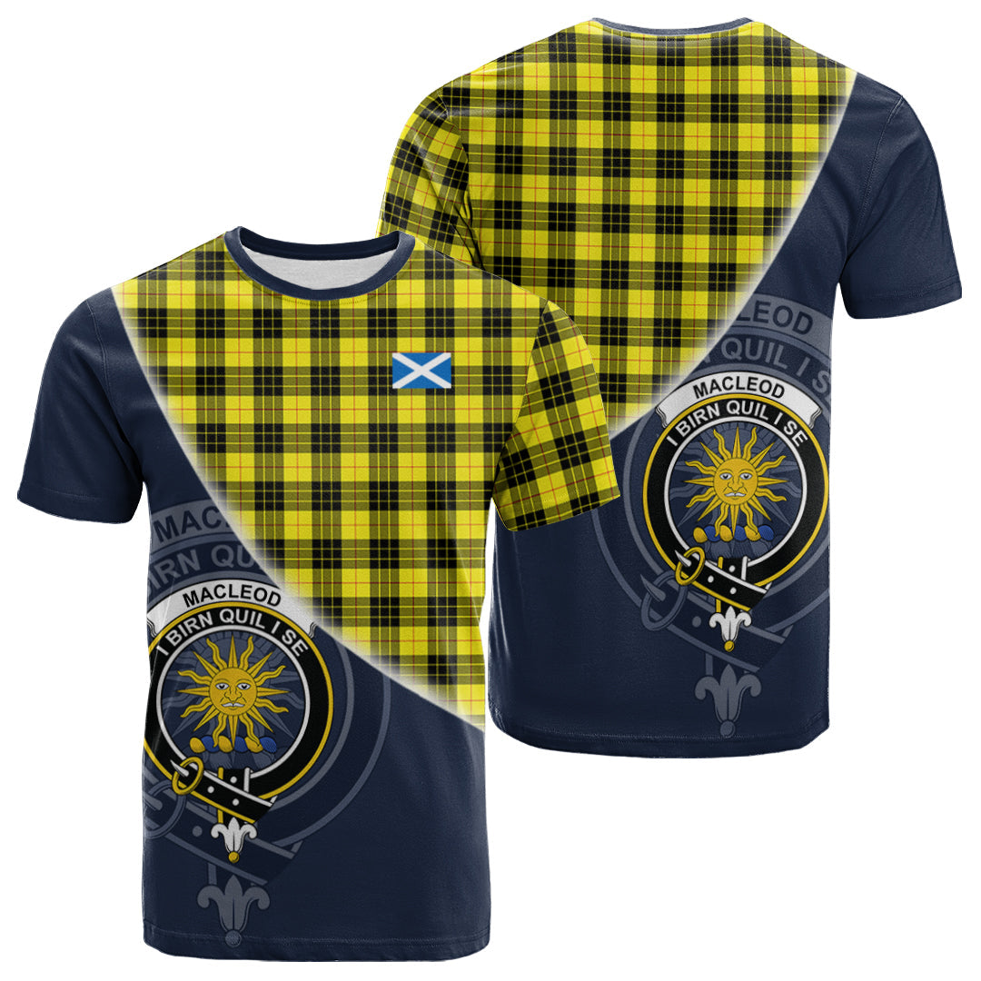 Printivon MacLeod of Lewis Modern Tartan Scottish Crest T Shirt
