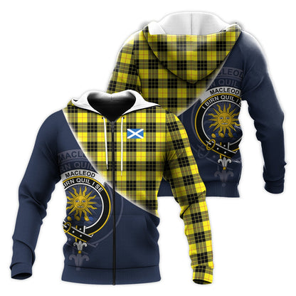 Printivon Macleod Of Lewis Modern Tartan Scottish Crest Hoodie