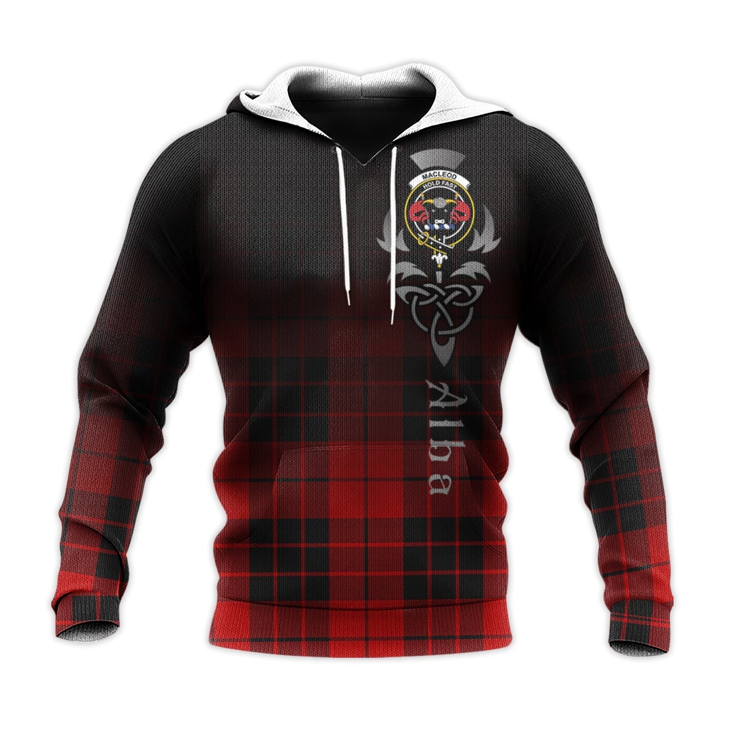 Printivon Macleod Of Raasay Tartan Crest Alba Celtic Hoodie
