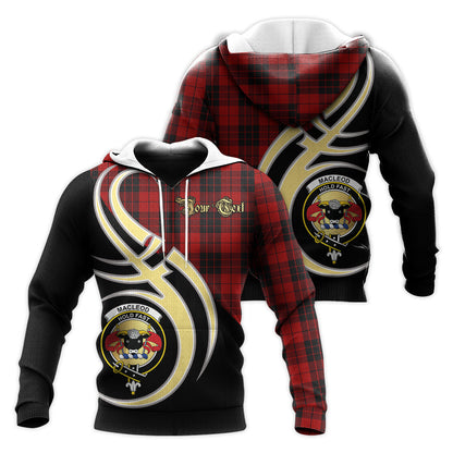 Printivon Macleod Of Raasay Highland Clan Believe In Me Crest Tartan Knitted Hoodie Custom Your Text