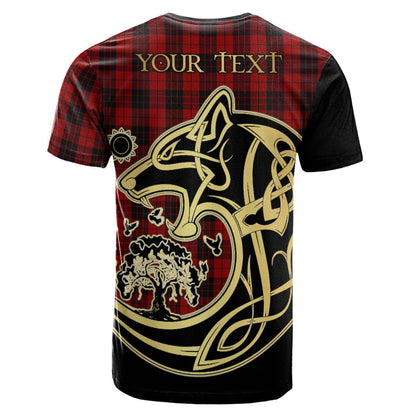 Printivon MacLeod of Raasay Highland Crest Celtic Wolf Tartan T Shirt Custom Your Text