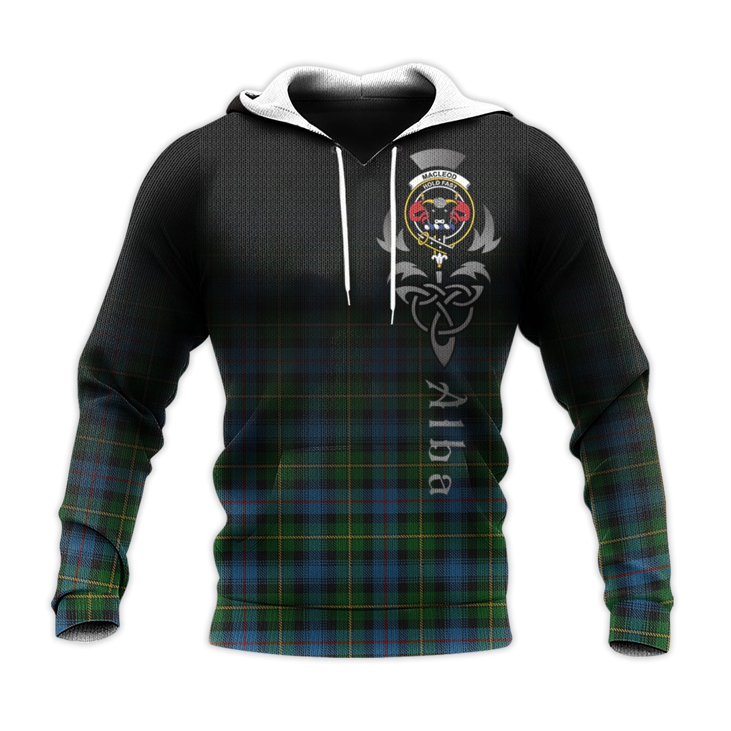 Printivon Macleod Of Skye Tartan Crest Alba Celtic Hoodie