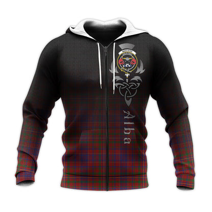 Printivon Macleod Red Tartan Crest Alba Celtic Hoodie