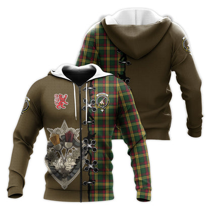 Printivon Macmillan Ancient Tartan Hoodie Lion Rampant And Celtic Thistle Style