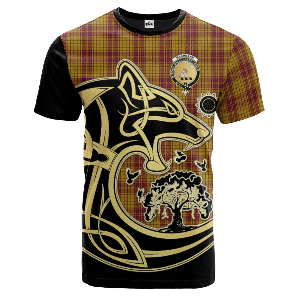 Printivon MacMillan Dress Crest Celtic Wolf Tartan T Shirt Custom Your Text