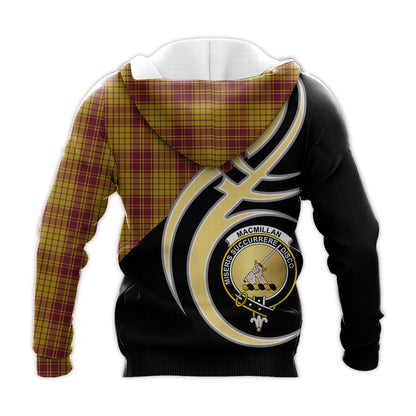 Printivon Macmillan Dress Clan Believe In Me Crest Tartan Knitted Hoodie Custom Your Text
