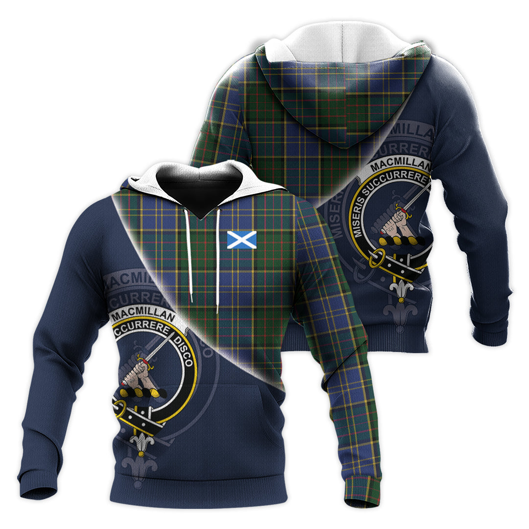 Printivon Macmillan Hunting Tartan Scottish Crest Hoodie