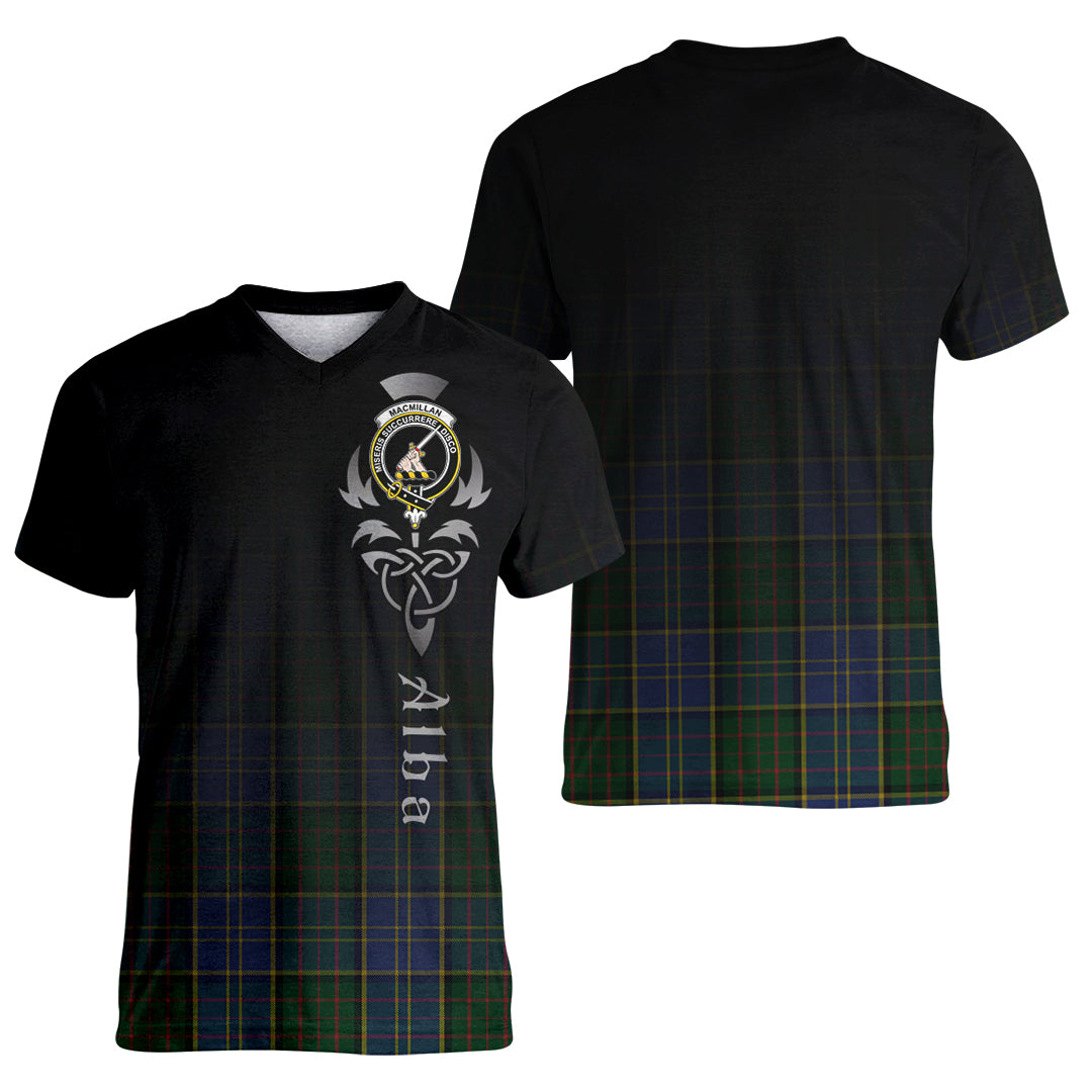 Printivon MacMillan Hunting Tartan Crest Alba Celtic T Shirt