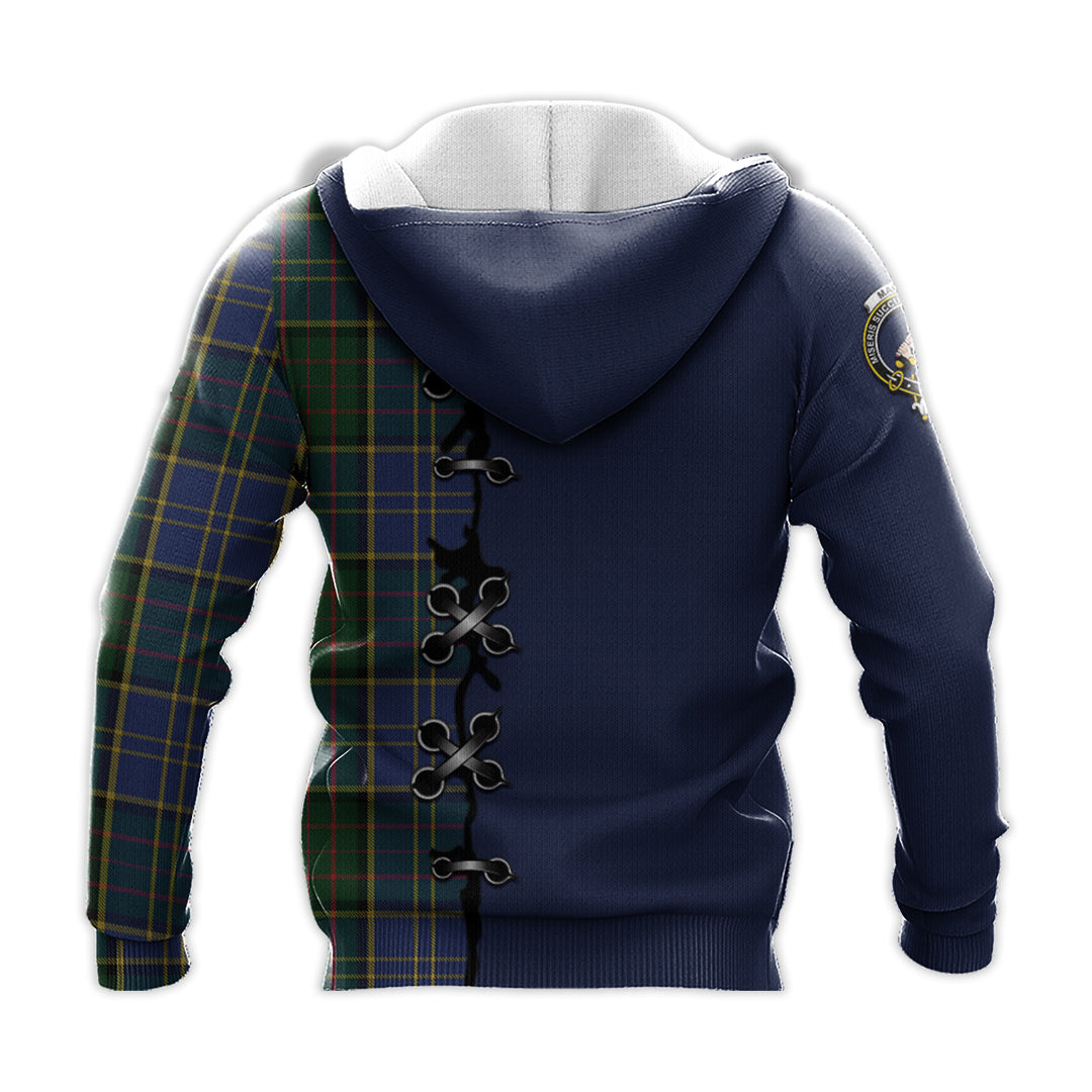 Printivon Macmillan Hunting Tartan Hoodie Lion Rampant And Celtic Thistle Style