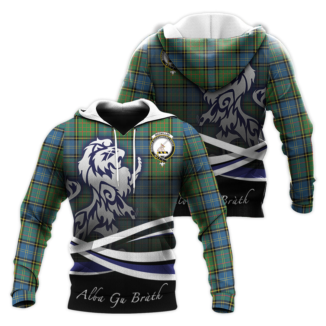 Printivon Macmillan Hunting Ancient Tartan Scottish Lion Hoodie