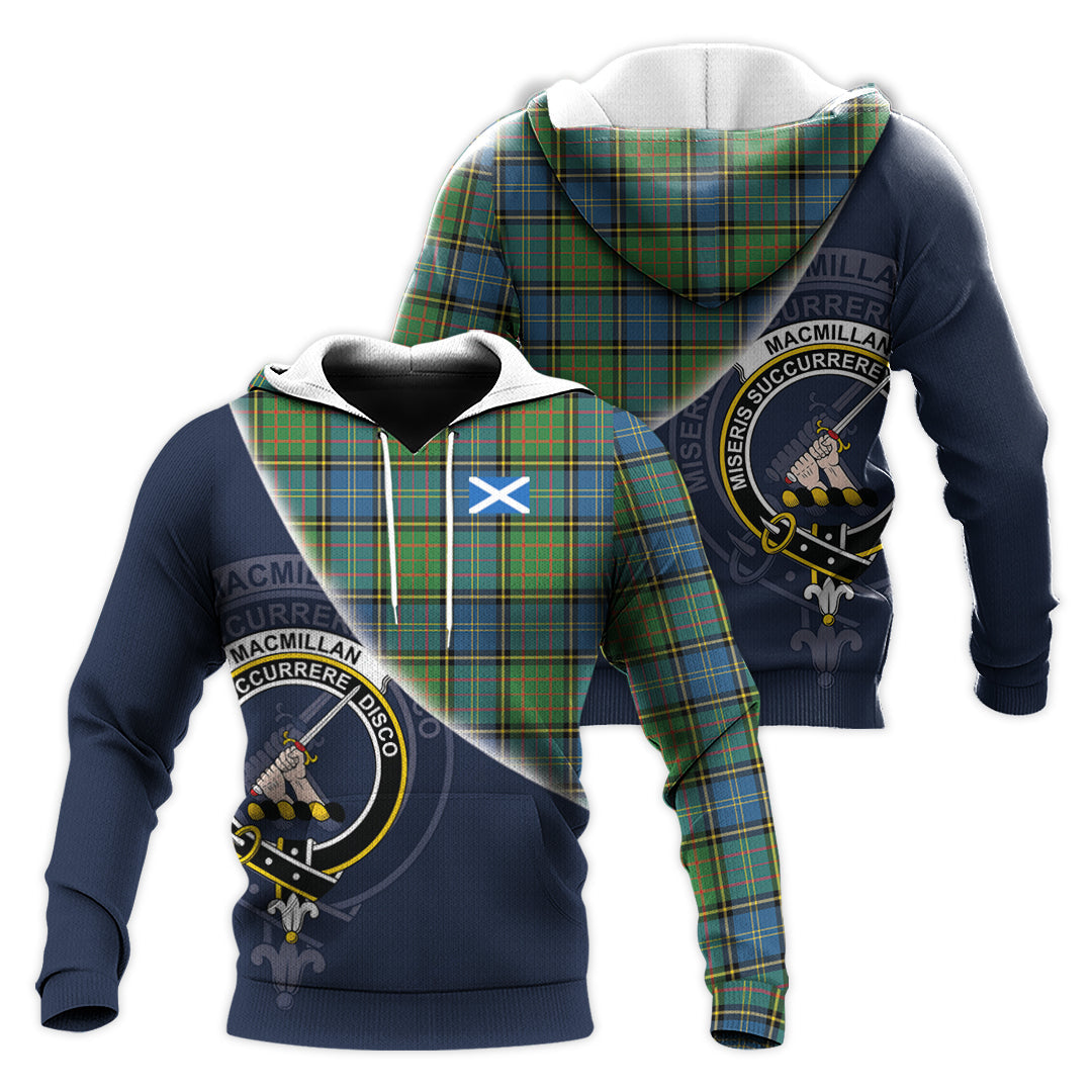 Printivon Macmillan Hunting Ancient Tartan Scottish Crest Hoodie