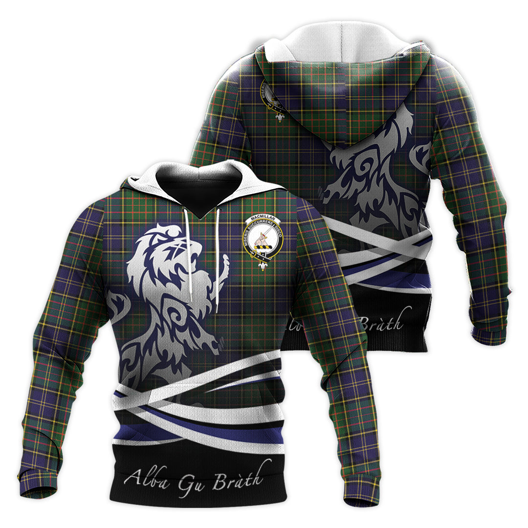 Printivon Macmillan Hunting Modern Tartan Scottish Lion Hoodie