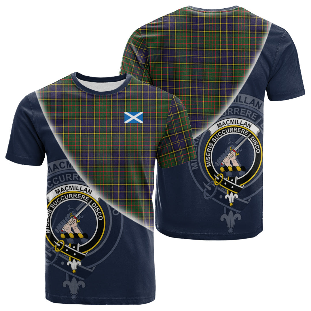 Printivon MacMillan Hunting Modern Tartan Scottish Crest T Shirt