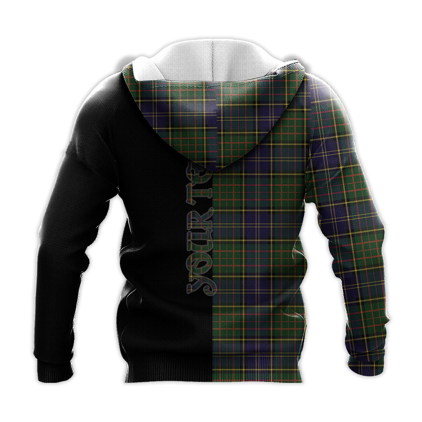 Printivon Macmillan Hunting Modern Tartan Personalize Half Hoodie