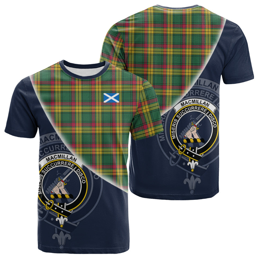 Printivon MacMillan Old Ancient Tartan Scottish Crest T Shirt
