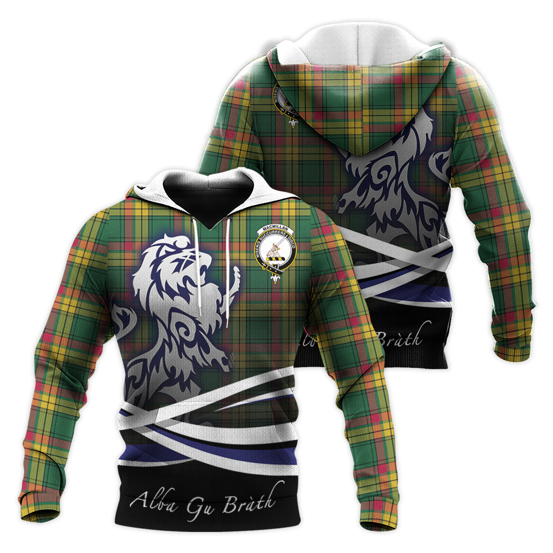 Printivon Macmillan Old Ancient Tartan Scottish Lion Hoodie