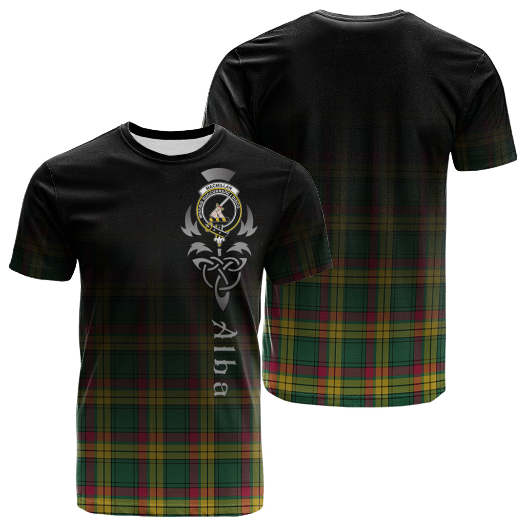 Printivon MacMillan Old Ancient Tartan Crest Alba Celtic T Shirt