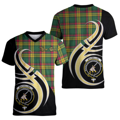 Printivon MacMillan Old Ancient Tartan Crest Believe In Me T Shirt