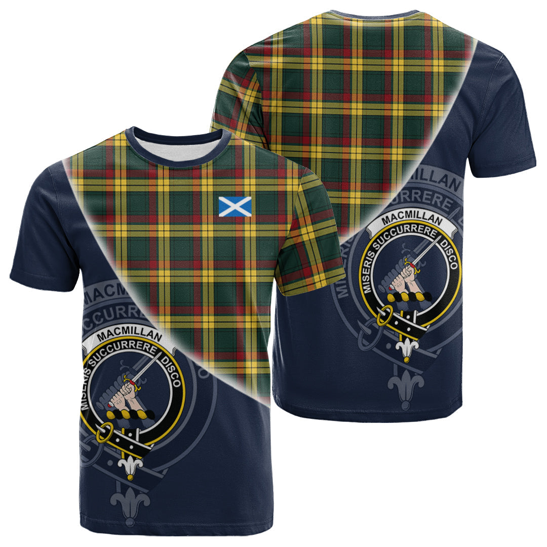Printivon MacMillan Old Modern Tartan Scottish Crest T Shirt