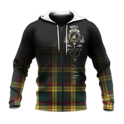 Printivon Macmillan Old Modern Tartan Crest Alba Celtic Hoodie