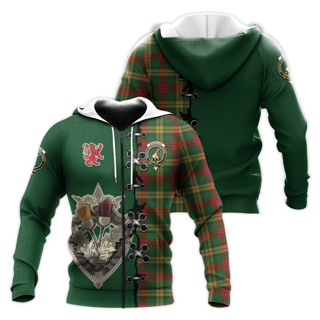 Printivon Macmillan Society Of Glasgow Tartan Hoodie Lion Rampant And Celtic Thistle Style