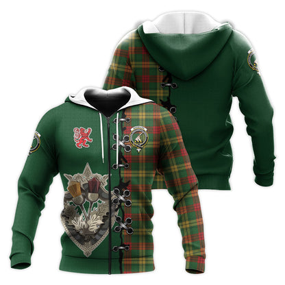 Printivon Macmillan Society Of Glasgow Tartan Hoodie Lion Rampant And Celtic Thistle Style