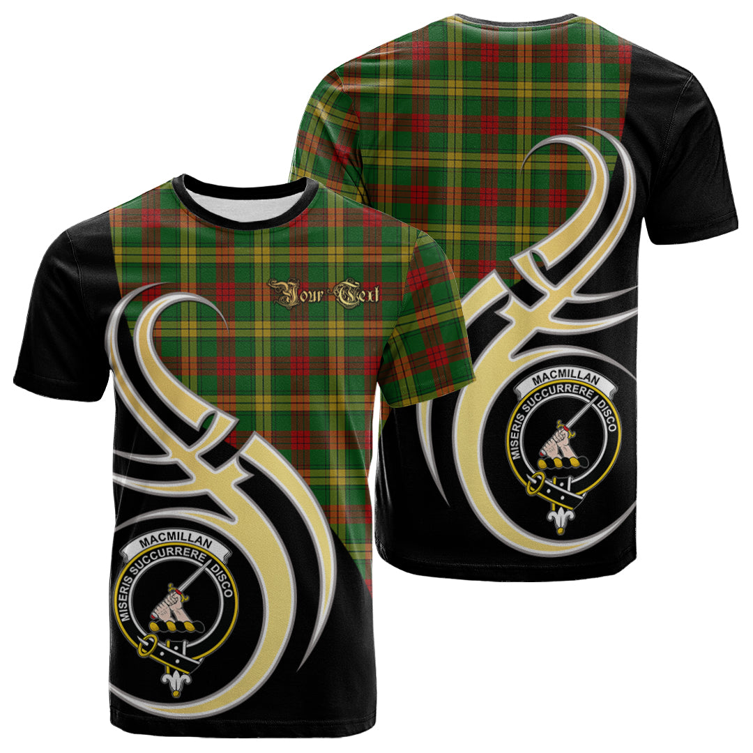 Printivon MacMillan Society of Glasgow Tartan Crest Believe In Me T Shirt