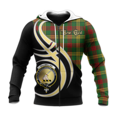 Printivon Macmillan Society Of Glasgow Clan Believe In Me Crest Tartan Knitted Hoodie Custom Your Text