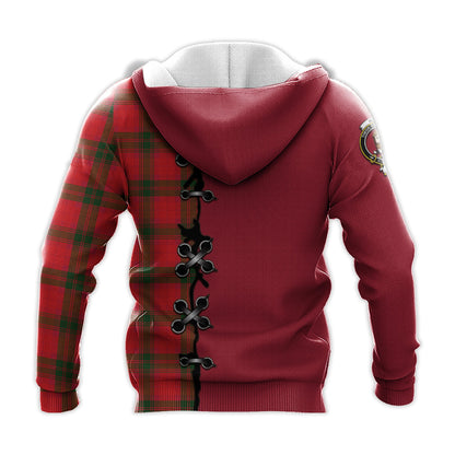 Printivon Macnab Modern Tartan Hoodie Lion Rampant And Celtic Thistle Style