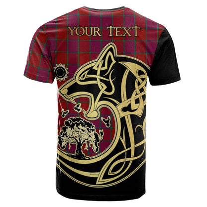 Printivon MacNab Old Crest Celtic Wolf Tartan T Shirt Custom Your Text