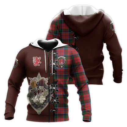Printivon Macnaughton Tartan Hoodie Lion Rampant And Celtic Thistle Style