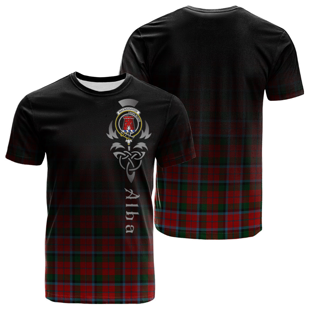 Printivon MacNaughton Tartan Crest Alba Celtic T Shirt