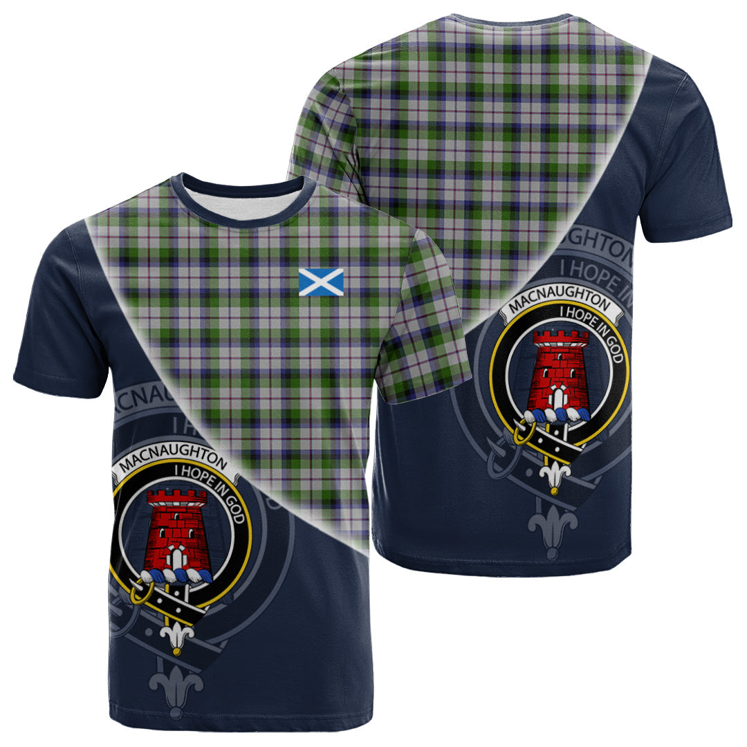 Printivon MacNaughton Dress Tartan Scottish Crest T Shirt
