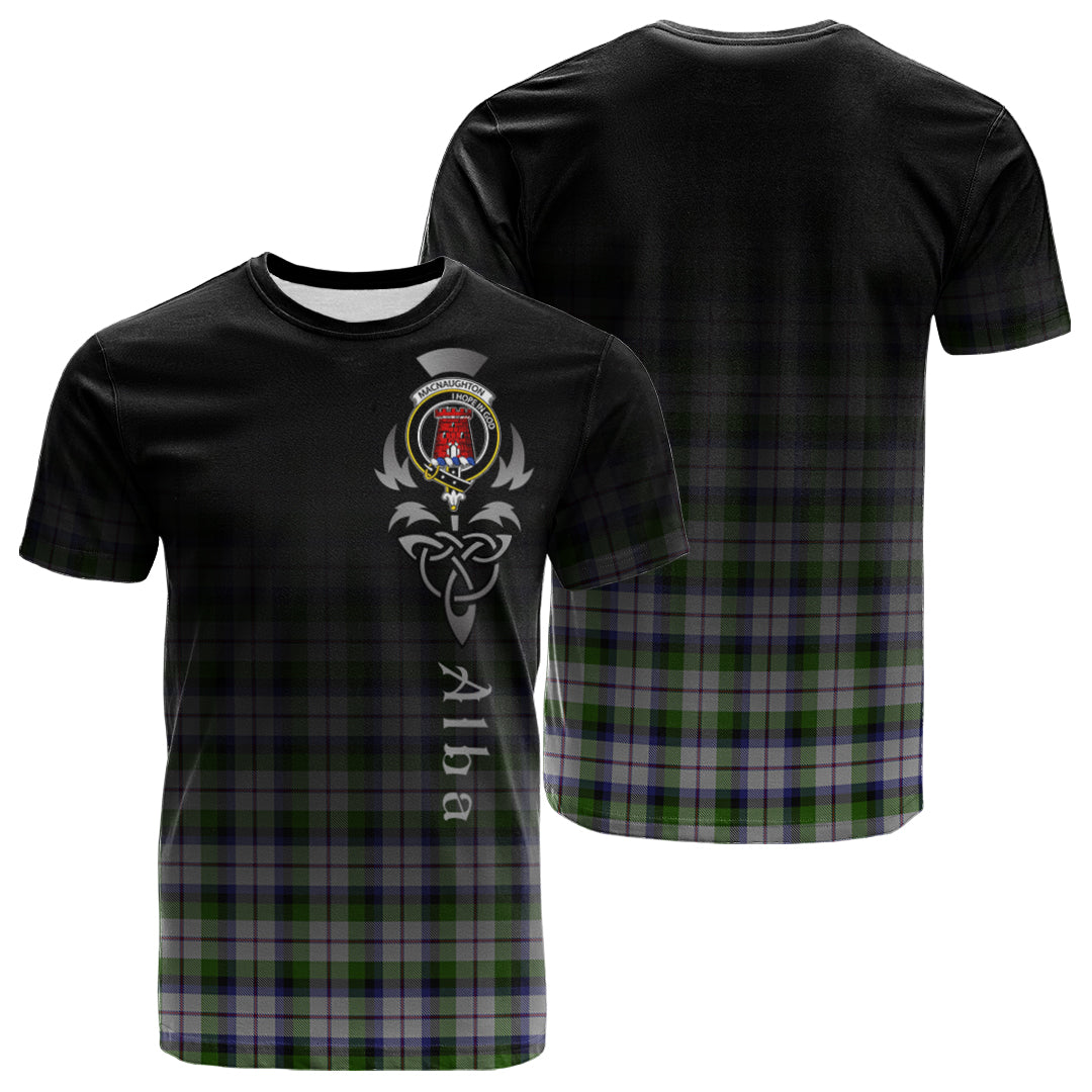 Printivon MacNaughton Dress Tartan Crest Alba Celtic T Shirt