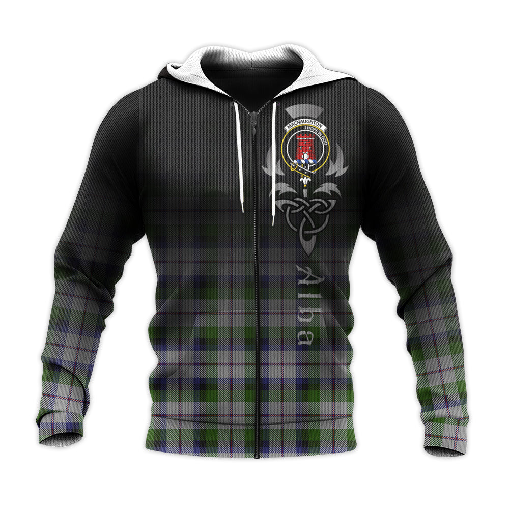 Printivon Macnaughton Dress Tartan Crest Alba Celtic Hoodie