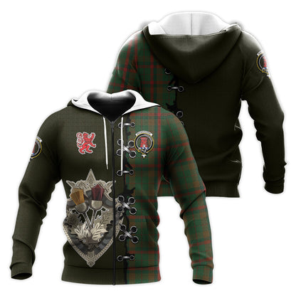 Printivon Macnaughton Hunting Tartan Hoodie Lion Rampant And Celtic Thistle Style