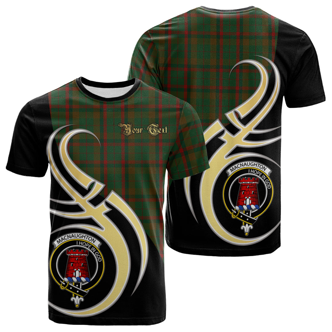 Printivon Macnaughton Hunting Tartan Crest Believe In Me T Shirt