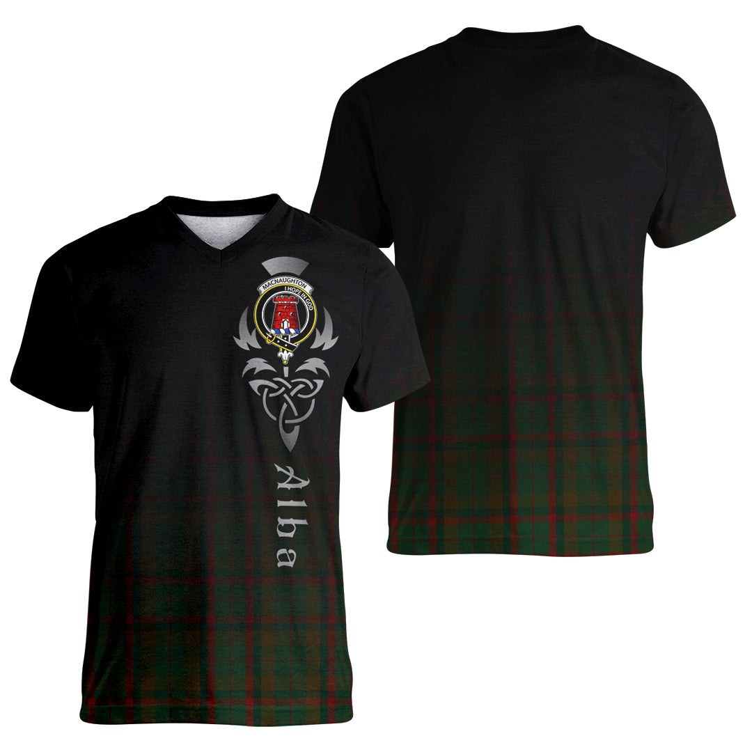 Printivon Macnaughton Hunting Tartan Crest Alba Celtic T Shirt
