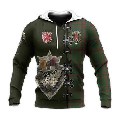 Printivon Macnaughton Hunting Tartan Hoodie Lion Rampant And Celtic Thistle Style