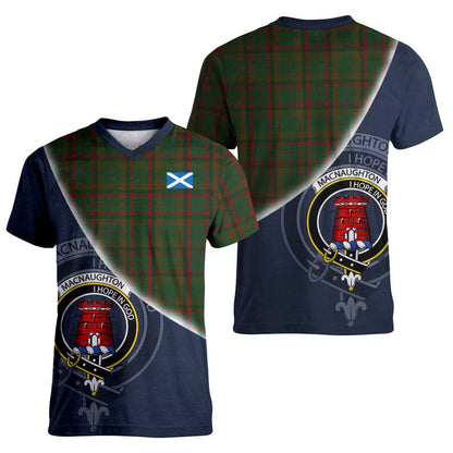 Printivon Macnaughton Hunting Tartan Scottish Crest T Shirt