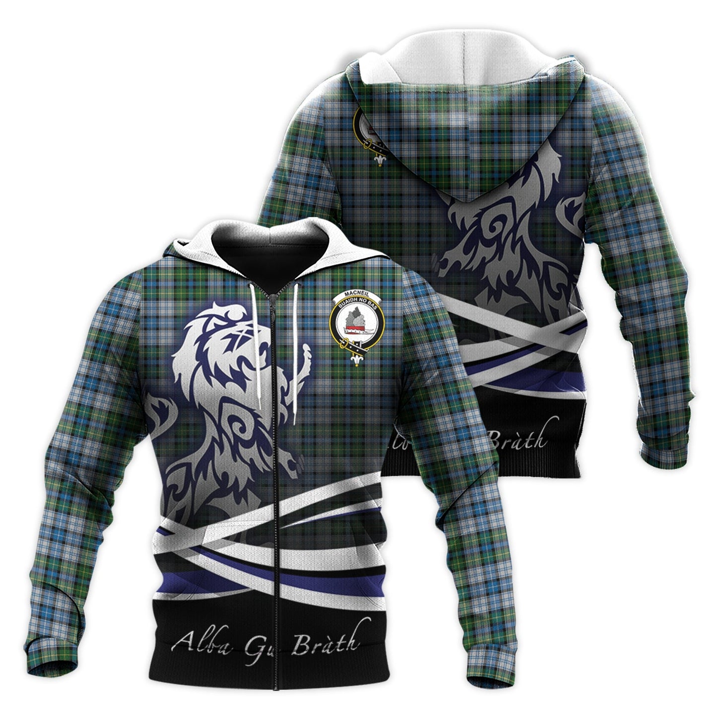 Printivon Macneil Dress Tartan Scottish Lion Hoodie