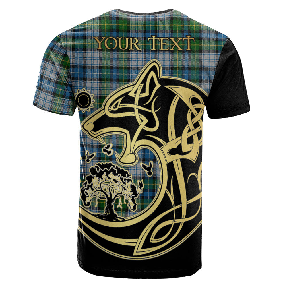 Printivon MacNeil Dress Crest Celtic Wolf Tartan T Shirt Custom Your Text