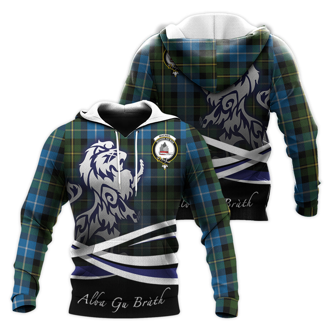 Printivon Macneil Of Barra Tartan Scottish Lion Hoodie