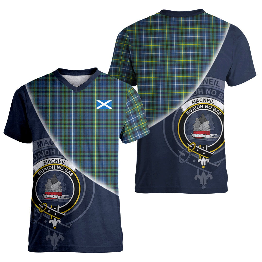 Printivon MacNeil of Barra Ancient Tartan Scottish Crest T Shirt