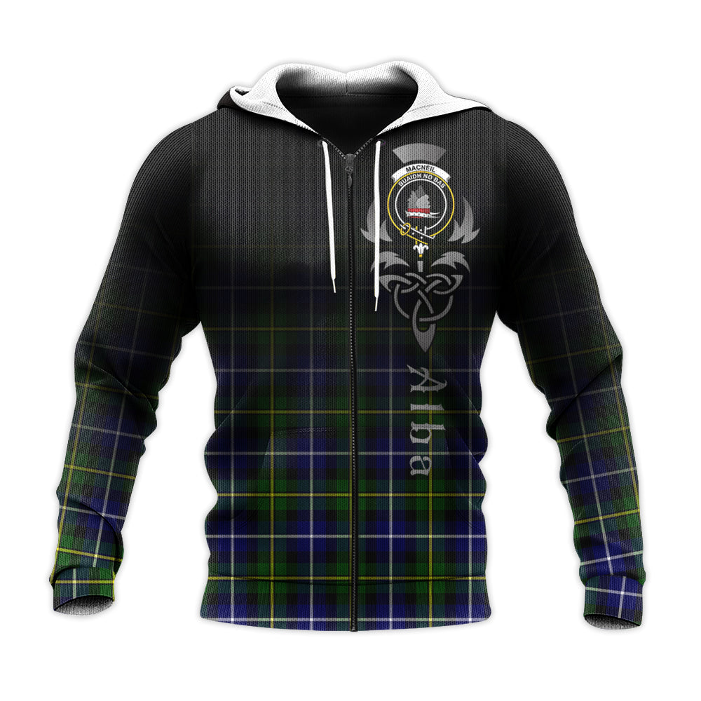 Printivon Macneil Of Barra Modern Tartan Crest Alba Celtic Hoodie