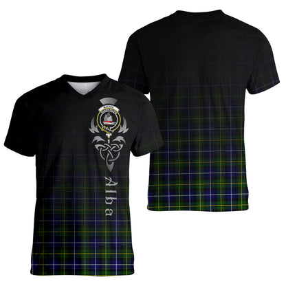 Printivon MacNeil of Barra Modern Tartan Crest Alba Celtic T Shirt
