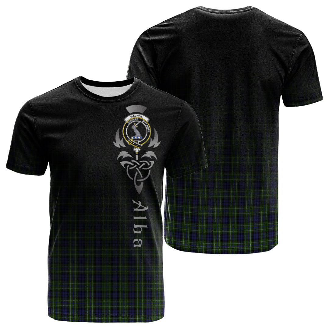 Printivon MacNeil of Colonsay Tartan Crest Alba Celtic T Shirt