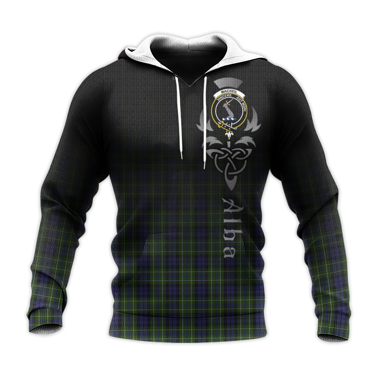 Printivon Macneil Of Colonsay Tartan Crest Alba Celtic Hoodie
