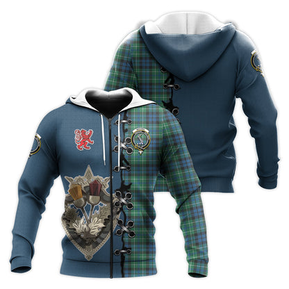 Printivon Macneil Of Colonsay Ancient Tartan Hoodie Lion Rampant And Celtic Thistle Style