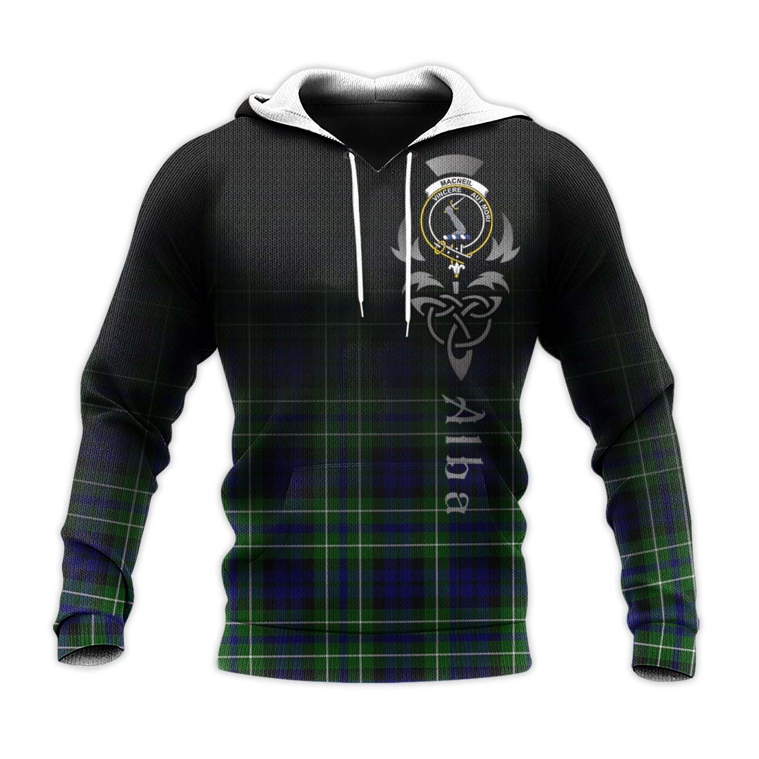 Printivon Macneil Of Colonsay Modern Tartan Crest Alba Celtic Hoodie